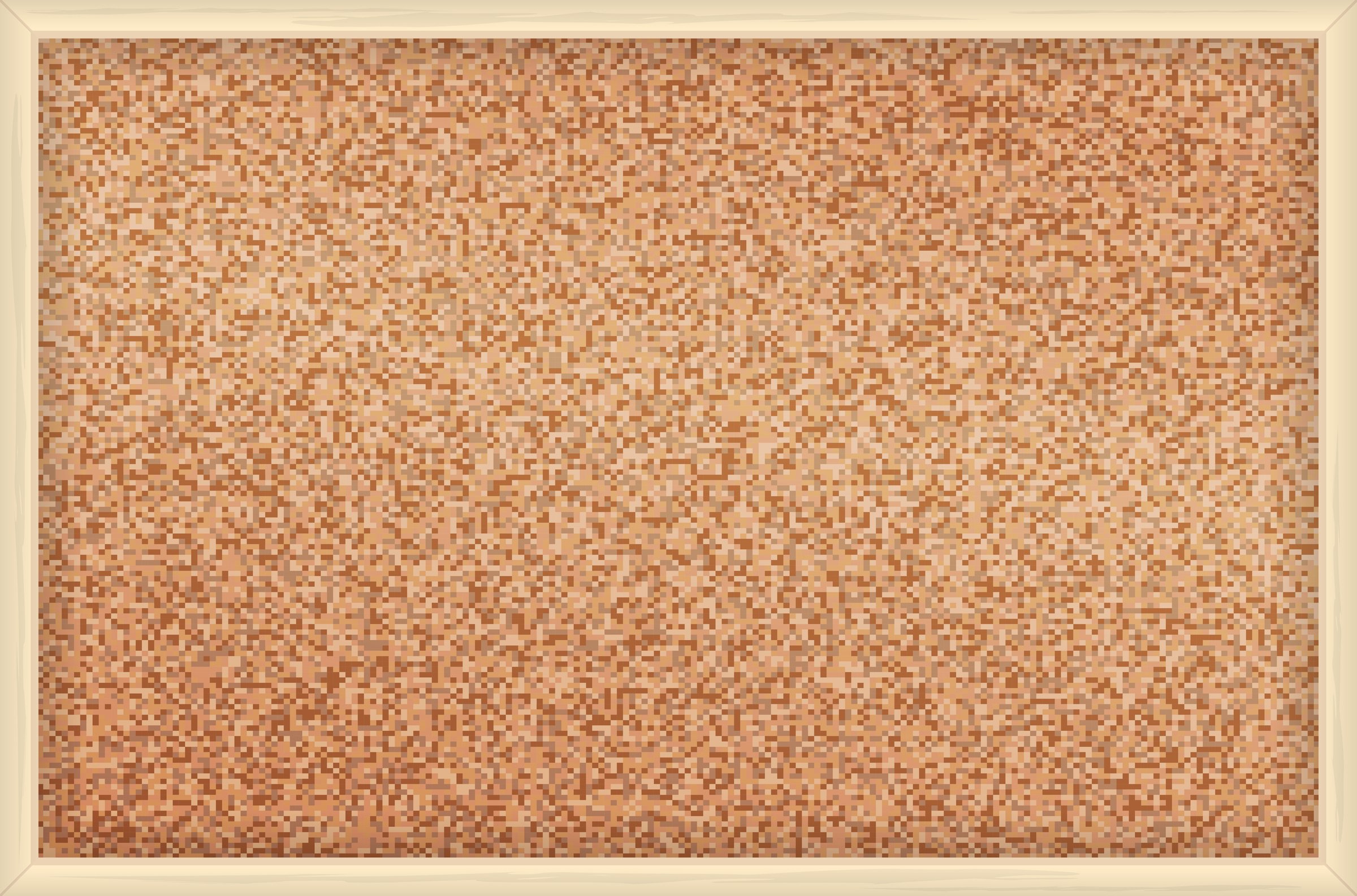 Illustration of Blank Cork board with wooden frame.